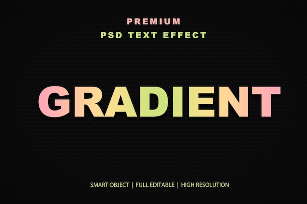 Efecto de texto editable con gradiente