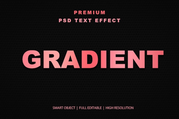 Efecto de texto editable con gradiente