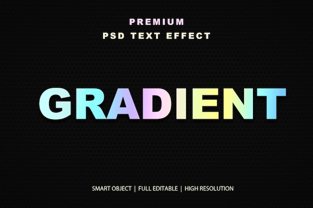 Efecto de texto editable con gradiente