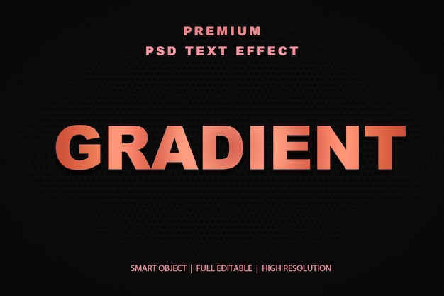 Efecto de texto editable con gradiente