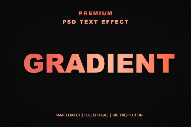 Efecto de texto editable con gradiente