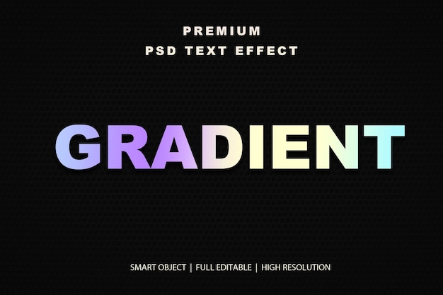 Efecto de texto editable con gradiente