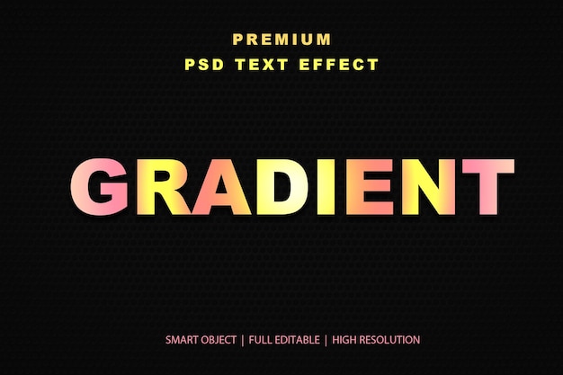 Efecto de texto editable con gradiente