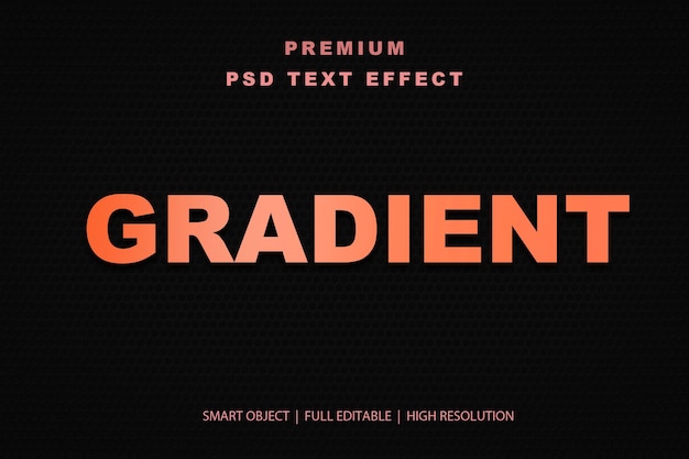 Efecto de texto editable con gradiente