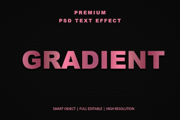 Efecto de texto editable con gradiente