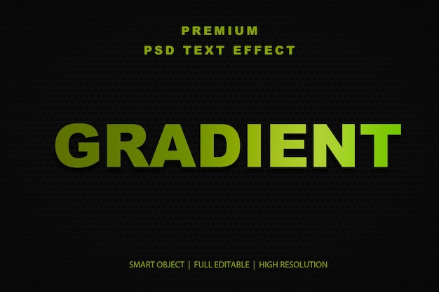 Efecto de texto editable con gradiente