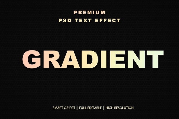 Efecto de texto editable con gradiente