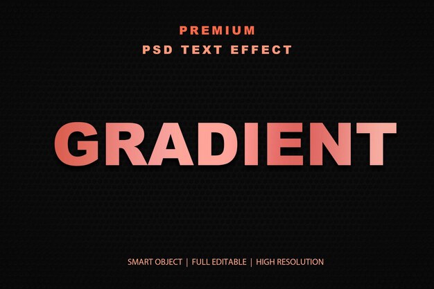 Efecto de texto editable con gradiente