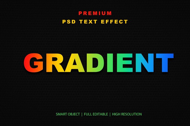 Efecto de texto editable con gradiente