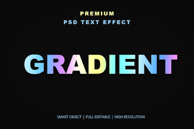Efecto de texto editable con gradiente