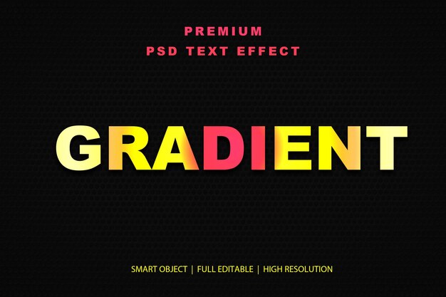 Efecto de texto editable con gradiente