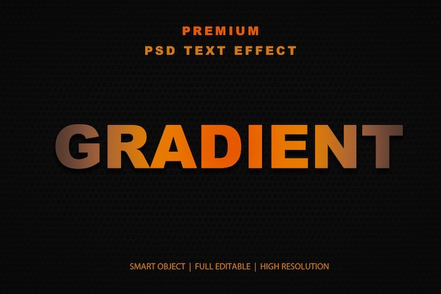 Efecto de texto editable con gradiente