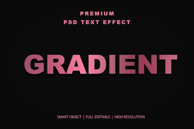 Efecto de texto editable con gradiente