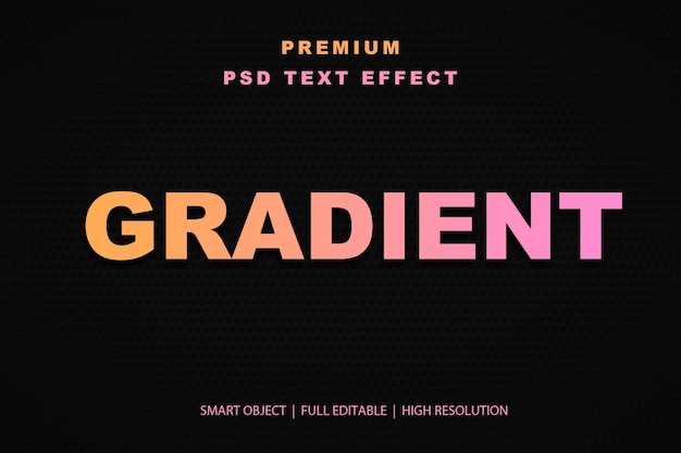 Efecto de texto editable con gradiente