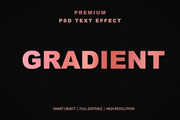 Efecto de texto editable con gradiente