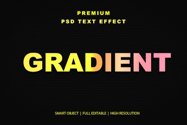 Efecto de texto editable con gradiente