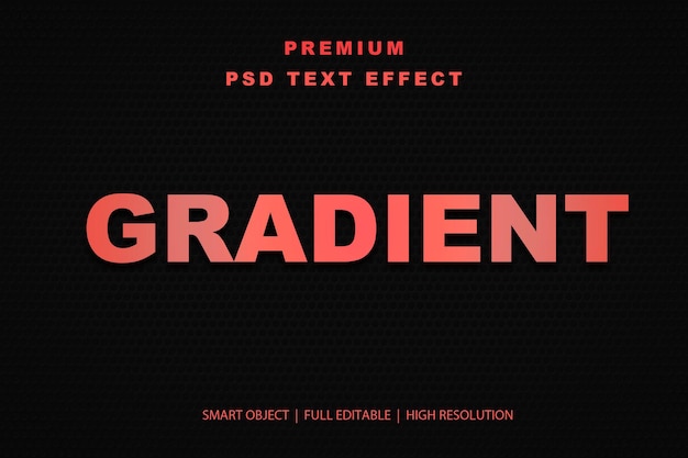 Efecto de texto editable con gradiente