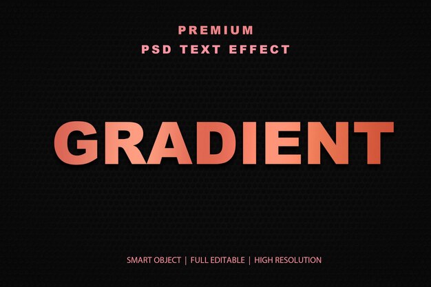 Efecto de texto editable con gradiente