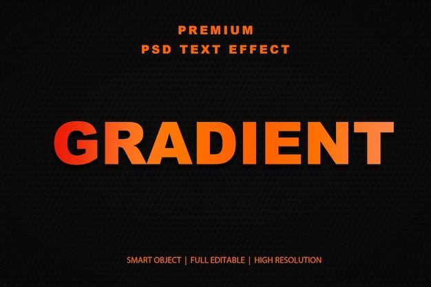 Efecto de texto editable con gradiente