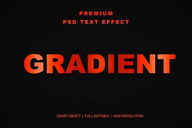 Efecto de texto editable con gradiente