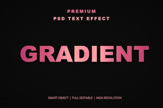 Efecto de texto editable con gradiente