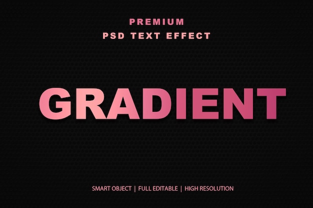 Efecto de texto editable con gradiente