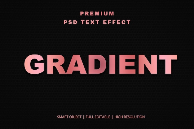 Efecto de texto editable con gradiente