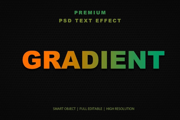 Efecto de texto editable con gradiente