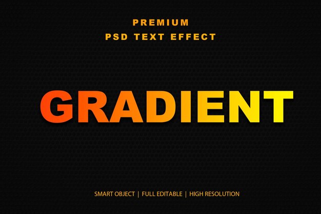 Efecto de texto editable con gradiente