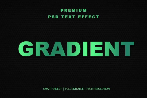 Efecto de texto editable con gradiente