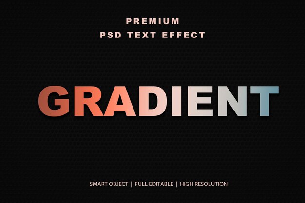 Efecto de texto editable con gradiente