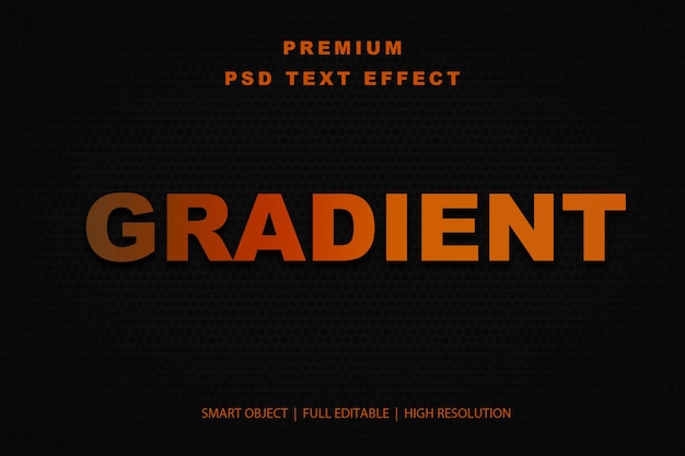 Efecto de texto editable con gradiente