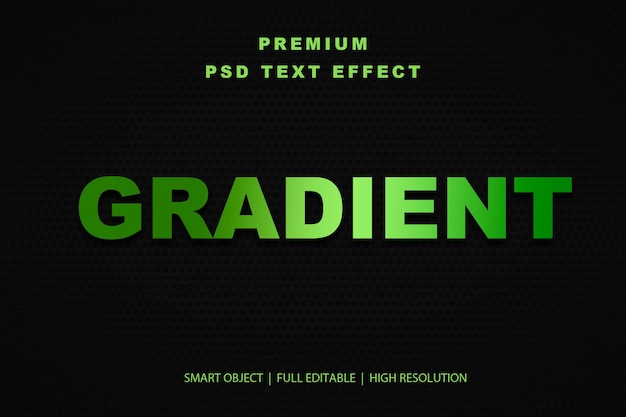 Efecto de texto editable con gradiente