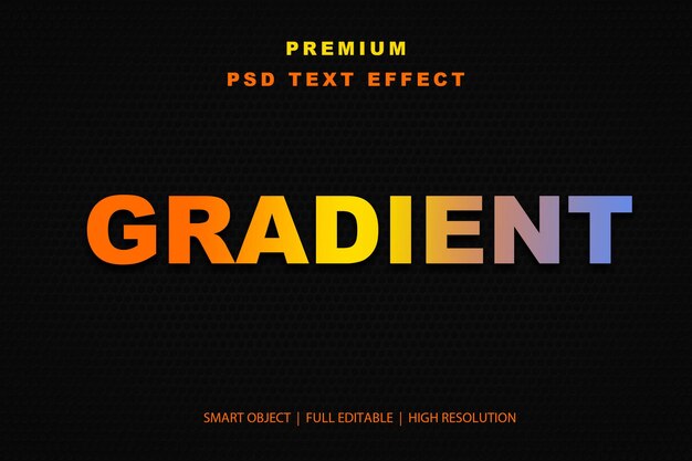 Efecto de texto editable con gradiente