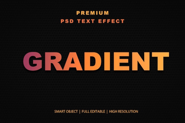 Efecto de texto editable con gradiente