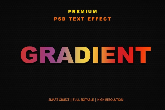 Efecto de texto editable con gradiente