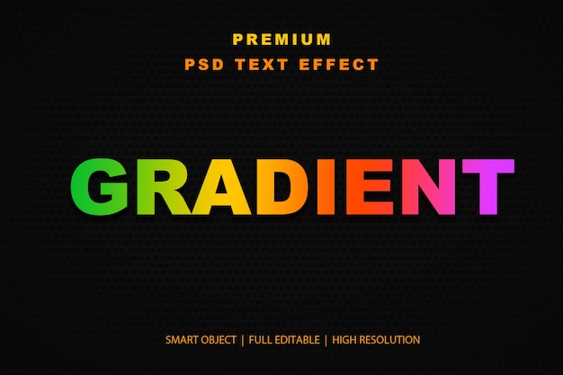 Efecto de texto editable con gradiente