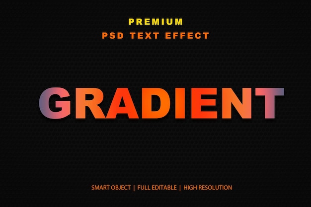 Efecto de texto editable con gradiente