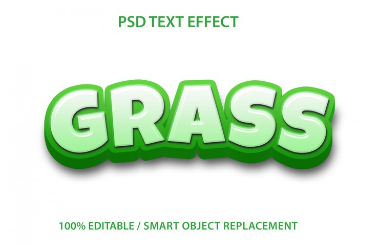 Efecto de texto editable Grass
