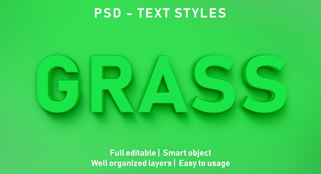 Efecto de texto editable Grass