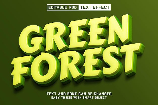 Efecto de texto editable Green Forest