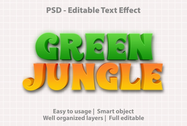 Efecto de texto editable Green Jungle