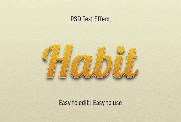 Efecto de texto editable Habit 3d