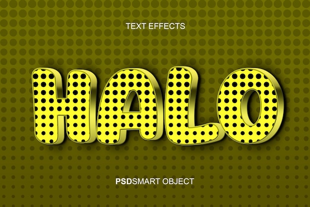 Efecto de texto editable en Halo 3D
