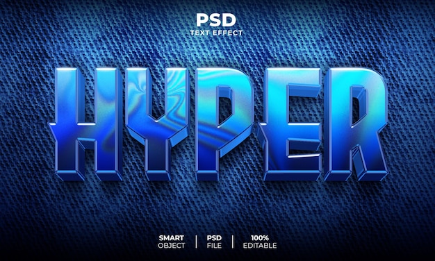 Efecto de texto editable Hyper 3D