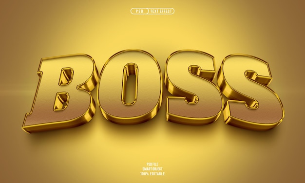 Efecto de texto editable jefe 3d