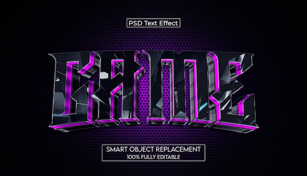 Efecto de texto editable para juegos 3D