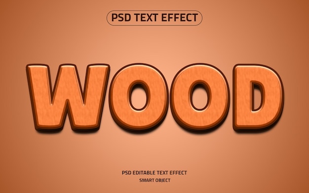 Efecto de texto editable de logotipo marrón blanco