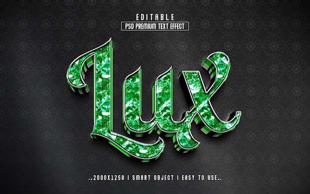 Efecto de texto editable Lux 3D