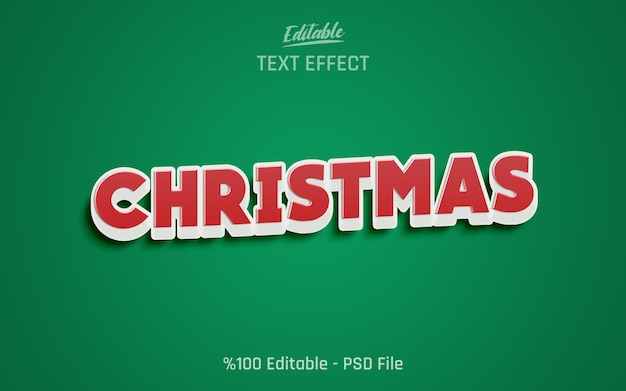 Efecto de texto editable NAVIDAD